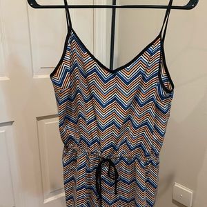 Multicolor romper with back cut out